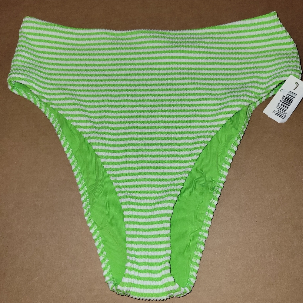 Aerie Crinkle Stripe Bikini Bottom